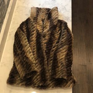 Faux fur dress coat